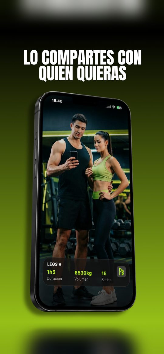 Comparte cada entreno con quien quieras